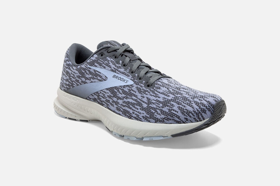 Brooks Running Shoes Womens Grey/Blue - Launch 7 Road - 0617-RNTLC